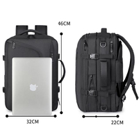 Sac à dos de voyage professionnel extensible à compression sous vide, 15,6 pouces, imperméable, avec compartiment à chaussures - Logo personnalisé