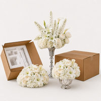 Boule de fleurs artificielles en soie personnalisée, centre de table de mariage, arrangement floral pour buffet, haute simulation