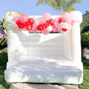 Ngoài trời Wedding party trang trí Trắng Inflatable Bouncer Nhà Trắng Jumper thổi lên đám cưới thư bị trả lại