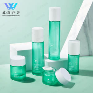 Prix bon marché de haute qualité soins de la peau crème pour le visage ensemble de bouteilles de lotion bouteille en verre rechargeable - Product Image 4