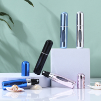 Mini atomiseur en aluminium de voyage de poche de 5ml rechargeable capacité de 5ml pompe de bouteille de parfum vide pulvérisateur huiles essentielles utilisation cosmétique