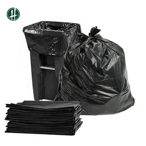 PE-bolsas de basura biodegradables de alta resistencia, bolsas de basura de 55 galones, color negro