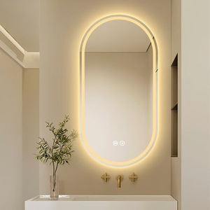 Oval LED <strong>Vanity</strong> <strong>Mirror</strong> for Bathroom Smart Touch Lighted Anti-Fog Cosmetic <strong>Bath</strong> <strong>Mirror</strong> with LED <strong>Lights</strong> - Product Image 2