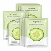Soins de la peau aux plantes et aux fruits, directement de l'usine OEM, masque facial en feuille de concombre naturel, éclaircissant, hydratant et anti-âge