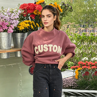 Sweat-shirt confortable à col montant pour femmes et adolescentes 2026 – Coupe oversize, court, à manches longues, ample, mode hiver