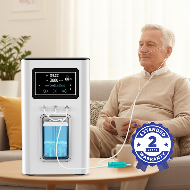 Professional 3000ml/min Hydrogen Inhalation Machine PEM Membrane 99.99% Purity Health Care Home Clinic