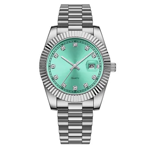 Hot-Selling Men's High-Quality Stainless Steel Quartz Watch Alloy Strap