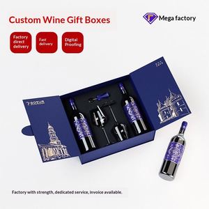 Coffret cadeau de luxe rigide à double porte pour vin rouge, tequila et spiritueux, avec protection UV, fait main, personnalisable - Product Image 2