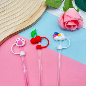 Venta al por mayor, muy vendido: Tapa de silicona para pajita Stanley Ice King Cup con forma de flor, tapón antipolvo de 10mm, para vasos de coche de 40 onzas - Product Image 3