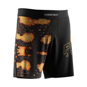 Shorts de Jiu-Jitsu Nogi pour Hommes 10th Planet Monster Sprawl Yellow MMA Fight Simple Black Sublimated Bjj Grappling - Product Image 2