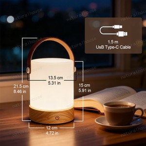 Chất Lượng Cao Xách Tay Không Dây Thay Đổi Độ Sáng USB Có Thể Sạc Lại Bàn Đèn Bàn Cho Phòng Ngủ Phòng Khách Văn Phòng Ngoài Trời Cắm Trại - Product Image 2