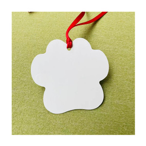 Impresión <span class=keywords><strong>de</strong></span> pata <span class=keywords><strong>de</strong></span> <span class=keywords><strong>perro</strong></span> <span class=keywords><strong>de</strong></span> doble cara, adornos <span class=keywords><strong>de</strong></span> Metal <span class=keywords><strong>de</strong></span> sublimación, blanco brillante, adornos <span class=keywords><strong>de</strong></span> Navidad <span class=keywords><strong>de</strong></span> aluminio en blanco - Product Image 1