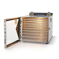 Ruimtebesparende elektrische voedseldroger met 6-10 bakjes, 450W, timer 0-24 uur, 30-90°C, SUS304 voedselveilige bakjes, voor thuiskeuken, fruit en kruiden