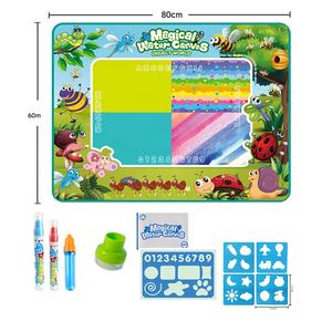 Tikar gambar air Aqua ajaib, dapat digunakan kembali mainan plastik pendidikan untuk mewarnai menulis lukisan - Product Image 6