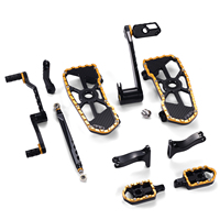 Kit de repose-pieds Wheelie Style CNC Billet Contrast Cut pour conducteur et passager avec levier de changement de vitesse talon-orteil et levier de frein pour Harley Touring 2014-2024