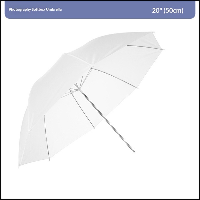 Photography Accessories White Soft Diffuser ABS/Metal Translucent Umbrella for Product Photography Video Studio Flash Strobe