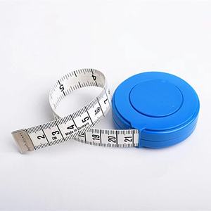 Nastro di misurazione della vita Bmi blu calcolatrice acciaio tessuto retrattile Autoscdual colore Opp borsa regalo promozione 7.5mm - Product Image 6