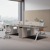 Poste de travail modulaire en bois massif moderne - Bureau de direction ergonomique à hauteur réglable avec tiroirs de rangement et gestion des câbles