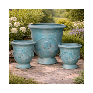 Pot de fleurs en fibre de verre de qualité supérieure, grand récipient extérieur pour plantes, design urne décorative, décoration de jardin, patio, maison - Product Image 1