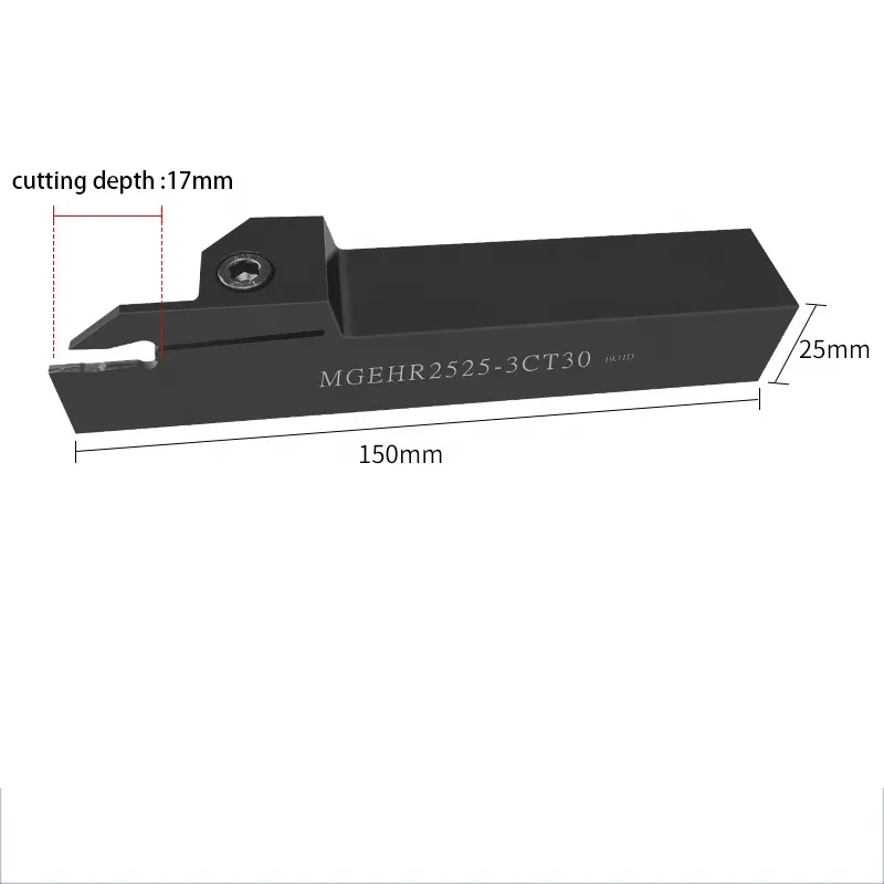MGEHR2525 3.0 Lathe Machine Grooving Inserts External Turning Tool Holder