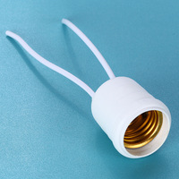 AK-TECH Support de lampe suspendue en PVC blanc étanche E27 pour LED, avec rallonge et base à vis, écologique, AC 220V, garantie 1 an