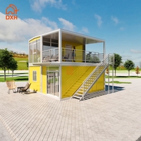DXH Fabricants Dortoir Personnalisé en Duplex, Immeuble de Deux Étages, Villa, Maison Modulaire Détachable en Conteneur Plat