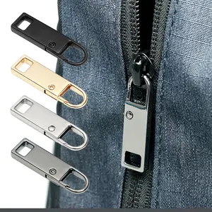 Customized Metal Zipper Pullers Detachable Fitting Replacement Puller Suit Case Pull Tab Garment Zipper Pull Add Client Logo