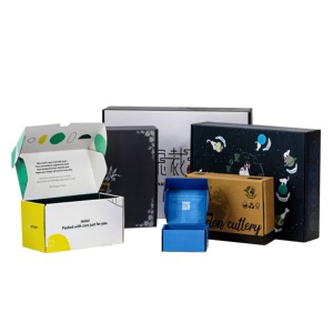 Black Kraft Corrugated Cardboard Paper Box Packaging Mailer Postal Shipping Box