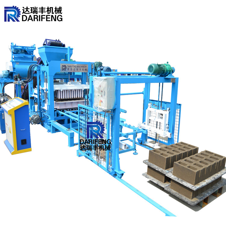 QT5-15 Auto Hydraulic Brick Machine Mass Production Cement Sand Block Equipment Hollow Paving Bricks Curbstone Maker Plant China