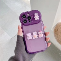 Support pliable transparent pour objectif d'appareil photo avec miroir, coque de téléphone portable transparente pour iPhone 11 12 13 14 15 16 17 18 Pro Max