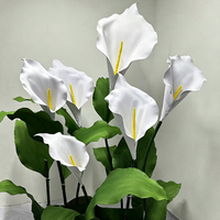 Fleur de Calla géante en EVA, imperméable et colorée, idéale pour la décoration extérieure et les décors d'événements, personnalisable en usine (OEM)