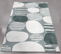 Moderner Abstrakter Jacquard-Teppich Weicher Plüsch-Wohnzimmerteppich Geometrisches Muster Rutschfester Maßgefertigter Teppich