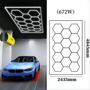 Lampe en nid d'abeille pour atelier automobile, <span class=keywords><strong>design</strong></span> géométrique, luminosité élevée, lampes de travail hexagonales pour <span class=keywords><strong>garage</strong></span>, lumière LED hexagonale - Product Image 3