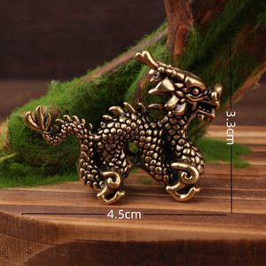 Ruilang Brass Dragon <b>Ornament</b> <b>Small</b> Chinese Style Auspicious Decor Table Gift - Product Image 4