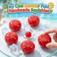 Jouet anti-stress souple et moelleux en EVA, fait main, en forme de pastèque, à récupération lente, modèle de simulation de fruit réaliste, cadeau pour adulte