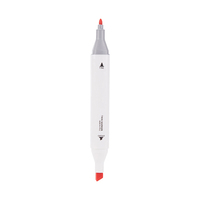 Ensemble de marqueurs d'art professionnels à double pointe, encre à l'alcool de haute qualité, design carré blanc pour le dessin de précision et la coloration
