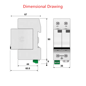 DS72RS-48DC DC Power Din Rail Surge Protector 24Vdc pour radio sans fil - Product Image 2