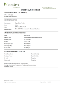 TUDCA integratore tauroursodesossicolico polvere Tudca polvere ISO HALAL fabbrica sfuso - Product Image 2