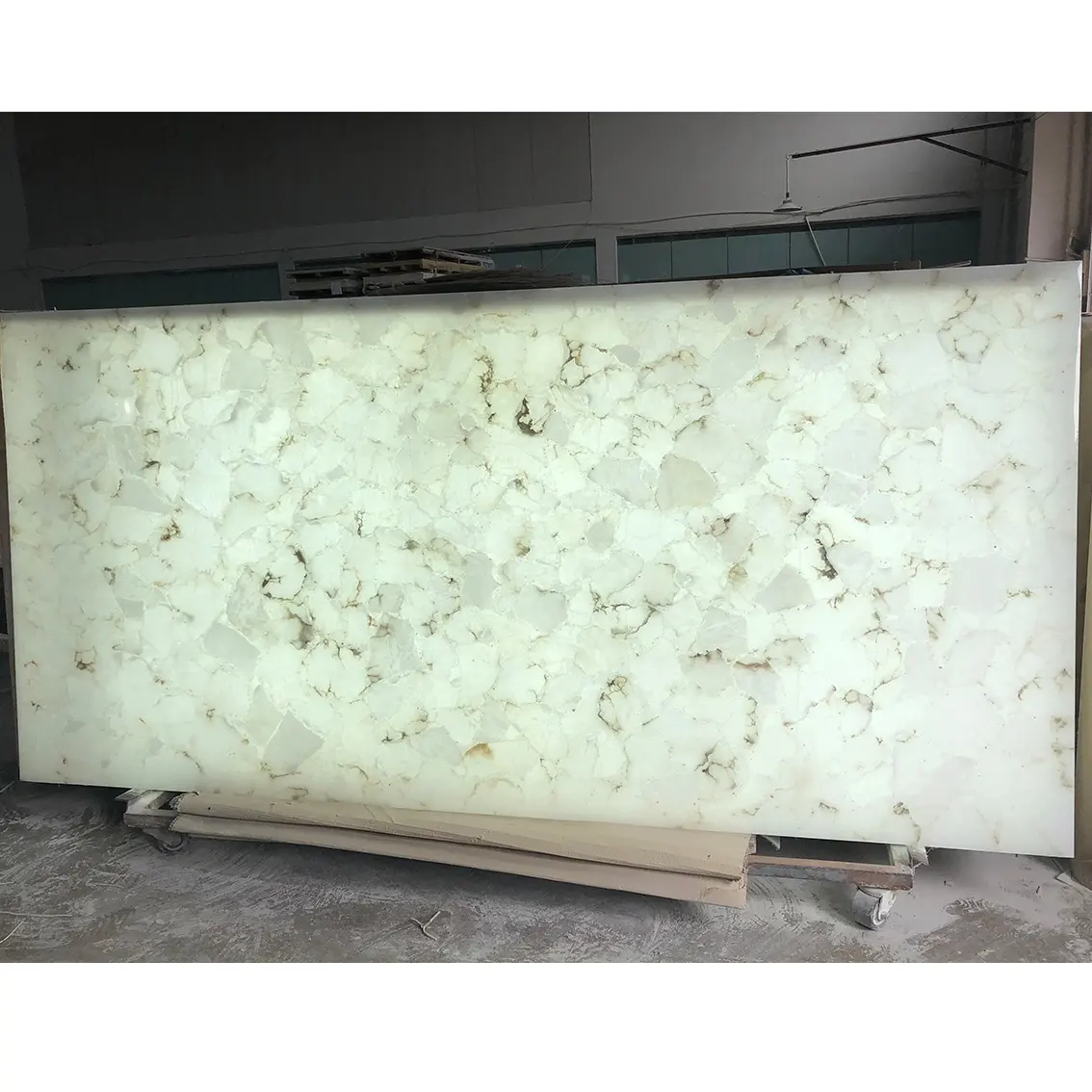 Big Slab Stone White Onyx Slices Translucent Polished Alabaster Counter Top sheet