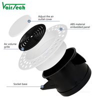 Válvula de Ventilación de Aire Moderna, de Plástico, Oculta, Invisible, Integrada, Ultrafina, sin Marco, con Salida de Aire en Forma de Disco