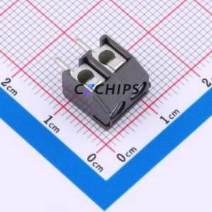 950-T-DS/02 Screw Terminal Block Through hole Component (THT),P=5mm Connector 1x2P 5mm Gray Through Hole - Product Image 1