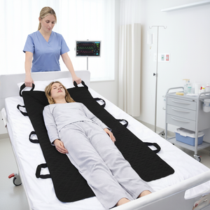 Tapis de positionnement robuste pour patient, drap de transfert hospitalier, couverture de levage et de déplacement pour soins aux personnes âgées - Product Image 1