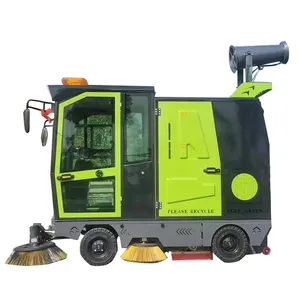 Road floor driving sweeper machine dry and water sweeping equipment fully enclosed road sweeper