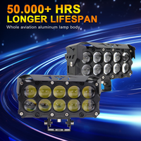 Phare antibrouillard LED professionnel à 10 lentilles, 90W 100W, bicolore, 12-80V, pour camion, voiture, VTT - Vente en gros usine