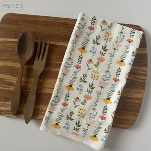 Asciugamani da cucina asciugamani da tè in cotone <span class=keywords><strong>con</strong></span> <span class=keywords><strong>fiori</strong></span> decorazioni per la fattoria asciugamano per sacco di farina - Product Image 4