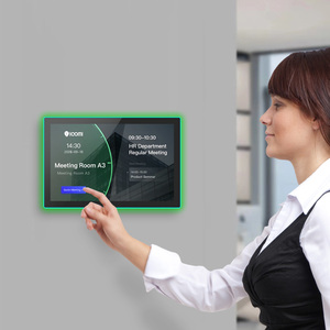 Kiosque en libre-service personnalisable <span class=keywords><strong>de</strong></span> 10,1 pouces, <span class=keywords><strong>tablette</strong></span> <span class=keywords><strong>Android</strong></span> 11, 4+32 Go, montage mural, PoE, NFC, barre lumineuse LED avec lecteur QR - Product Image 1