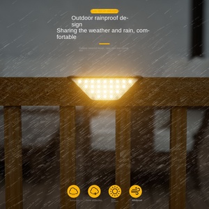 Éclairage extérieur 24 lumières solaires de marchepied pour l'extérieur 14500 batterie polysilicium IP65 étanche paysage solaire mur lampes de pont - Product Image 2