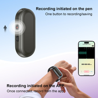 Enregistreur vocal IA portable 64 Go avec réduction de bruit, enregistreur audio magnétique, collier IA pour prise de notes