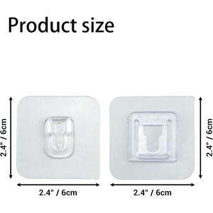 ตะขอแขวนติดผนังอเนกประสงค์แบบใส PVC กันน้ำ ถอดออกได้ สำหรับเครื่องครัว - Product Image 2