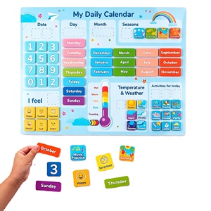 Mon premier calendrier magnétique quotidien avec météo et émotions, jours de la <span class=keywords><strong>semaine</strong></span>, tableau « Tout sur aujourd'hui » - Product Image 1